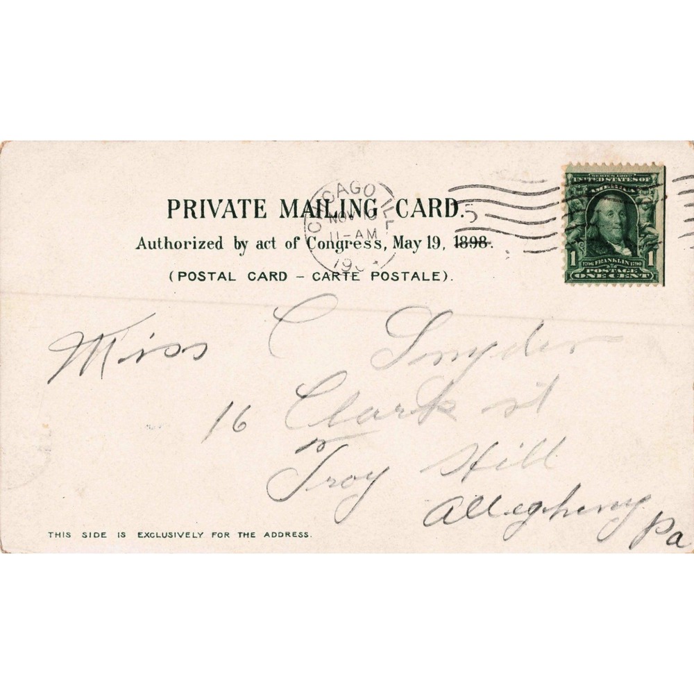 Chicago Illinois IL Libby McNeill & Libby Union Stock Yards Postcard PMC 1901 - Picture 2 of 2